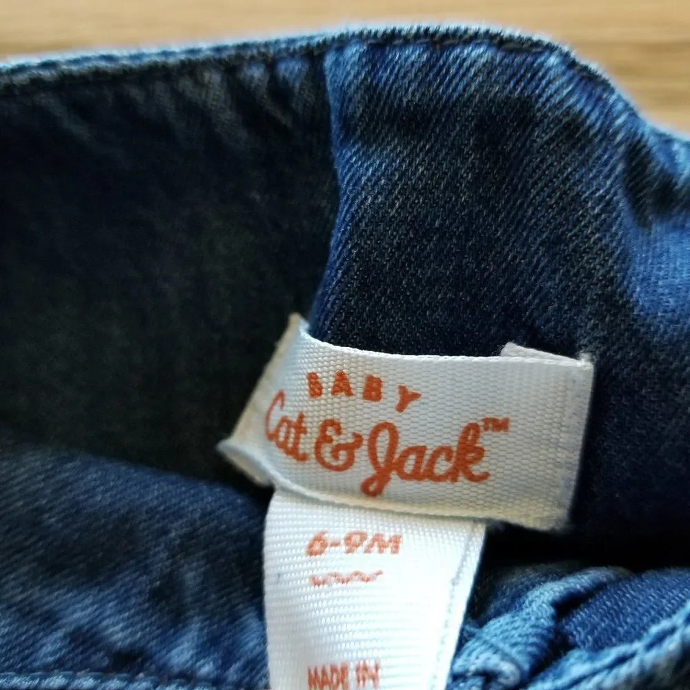 Cat & Jack 6-9M Summer Sleeveless Denim Bubble